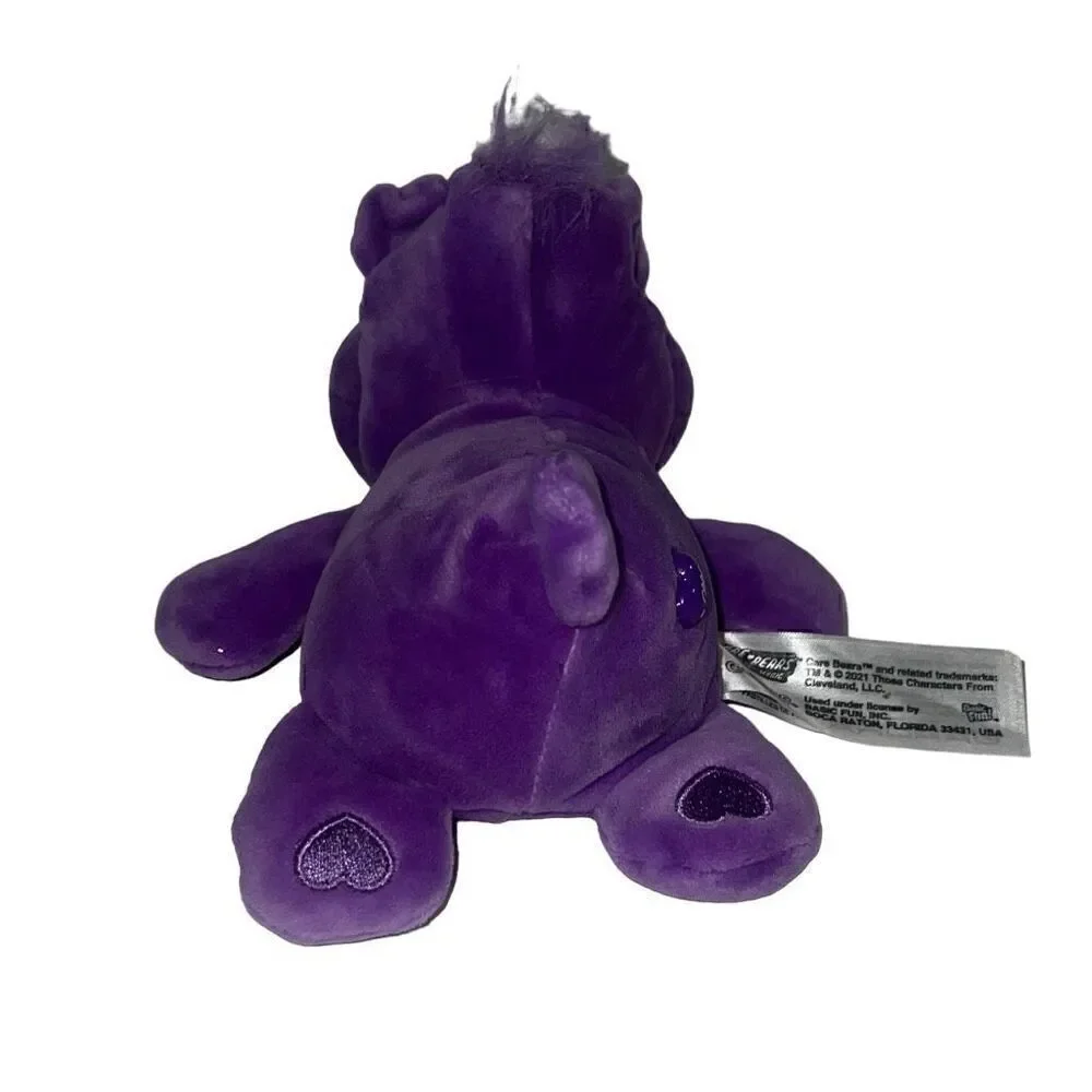 Care Bears Share Bear Cutetitos Purple Plush Toy Lollipop Candy Small 7”